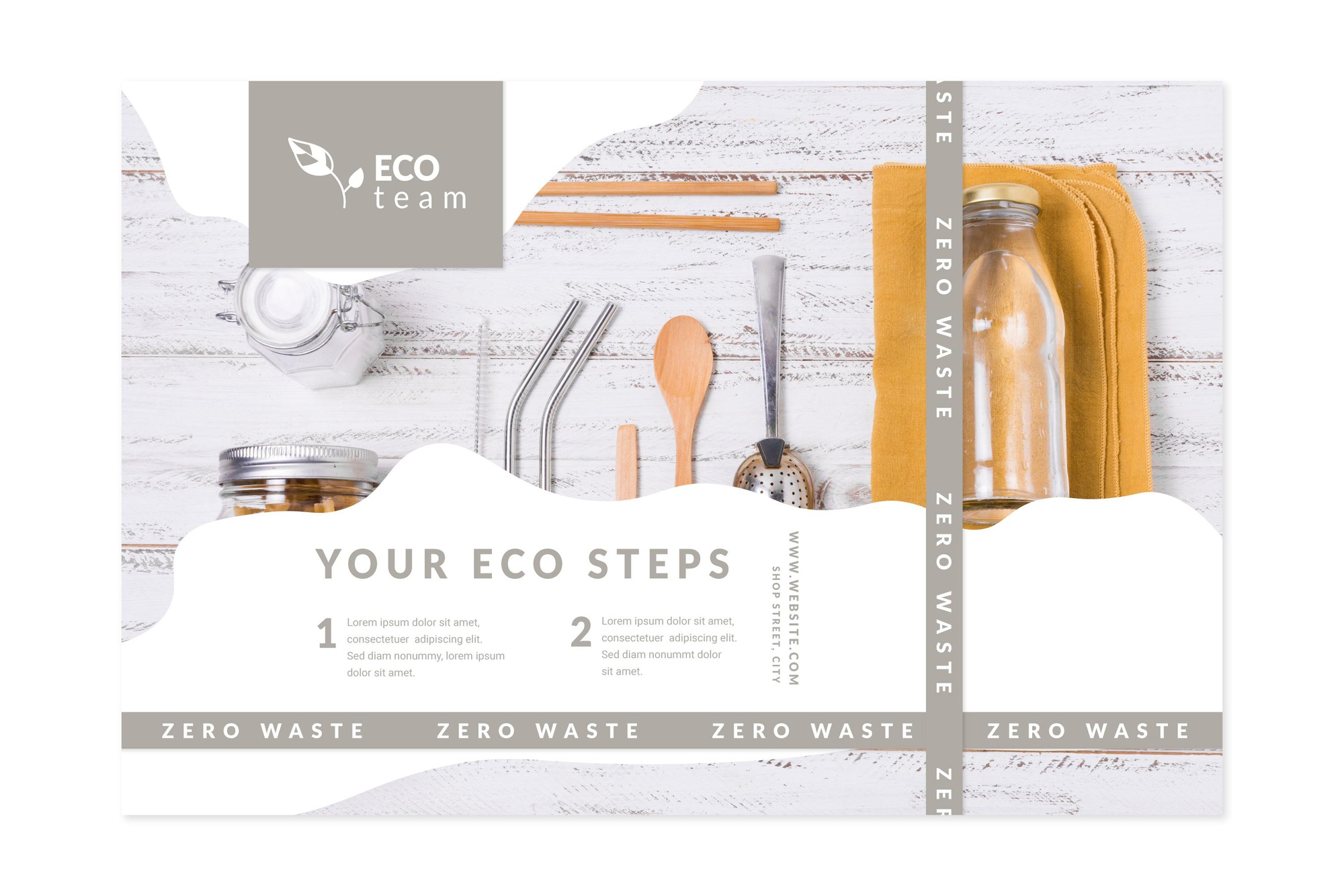 Pricing concept: brochure and utensils